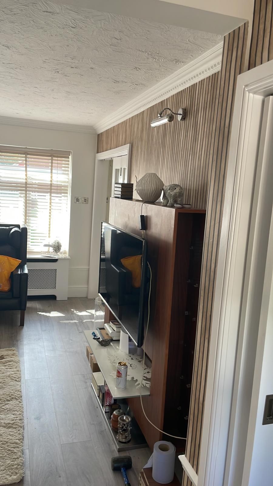 Wall panelling and media room finished to a high standard